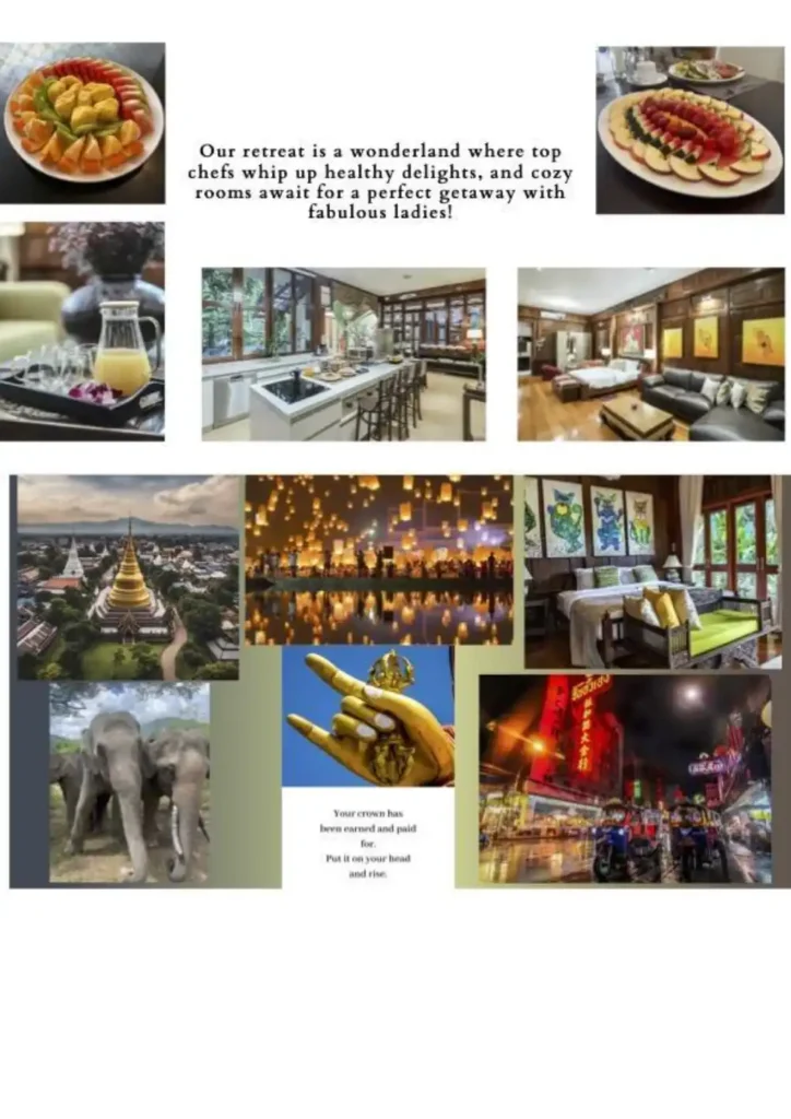 collage of retreat